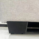 Veronica Bed Frame King Size Winged Grey Linen Fabric Seam Grid Pattern with gas lift plywood metal structure-6