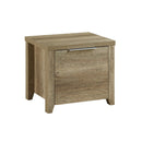 Bedside Table 2 drawers Storage Table Night Stand MDF in Oak-2