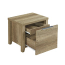 Bedside Table 2 drawers Storage Table Night Stand MDF in Oak-4