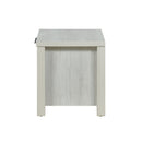 Bedside Table 2 drawers Storage Table Night Stand MDF in White Ash-4