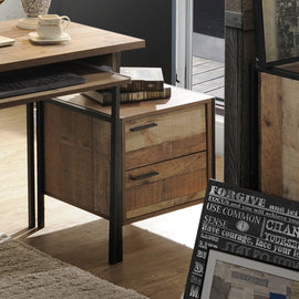 Bedside Table 2 drawers Night Stand Particle Board Construction in Oak Colour - 0