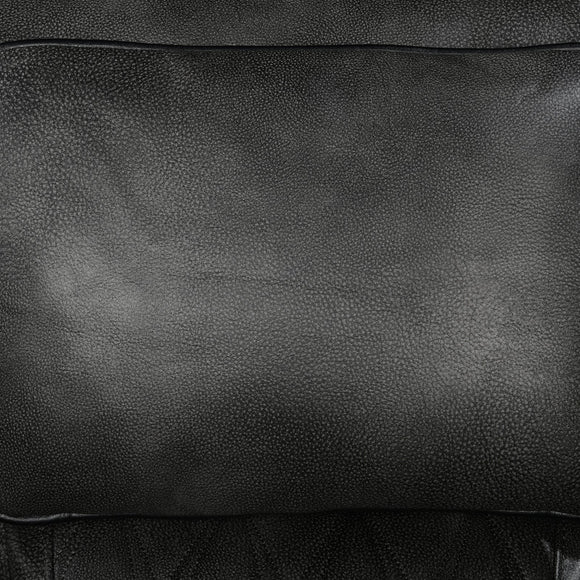 3 Seater Electric Air Leather Dark Grey Recliner