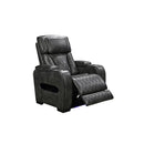 3-1-1 Seater Electric Air Leather Dark Grey Recliner Set-4