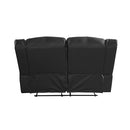 3+2 Seater Recliner Sofa In Faux Leather Lounge Couch in Black-2
