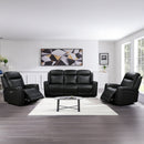 3-1-1 Seater Electric Leather/PVC Black Recliner Set-1