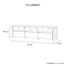 TV Cabinet 3 Storage Drawers with Shelf Natural Wood like MDF Entertainment Unit in Oak Colour-7