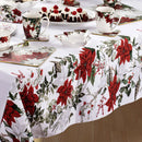 100% Cotton Ashdene Poinsettia Festive Christmas Holiday Tablecloth 150 x 230 cm-3
