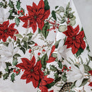 100% Cotton Ashdene Poinsettia Festive Christmas Holiday Tablecloth 150 x 300 cm-4