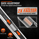 HORUSDY 2Pcs Universal Wrench Set SAE & Metric Spanner Hex E-Torx Triangle-7