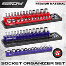 SEDY Magnetic Socket Holder Organizer Set Detachable 1/4 Drive Metric SAE Tool-2
