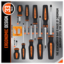 HORUSDY 10Pcs Magnetic Screwdriver Set Phillips Slotted Holder Magnetizer Au-4