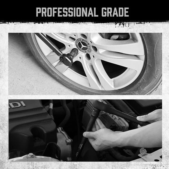 18Pc Deep Impact Socket Set Imperial / SAE Extension Flexible Adaptor 1/2" Drive