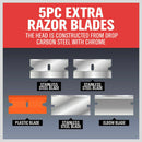 2Pc Putty Knife Set Multi-Purpose Scraper Spare Blades Paint Seal Remover Clean-6