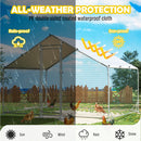 VaKa 3x2x1.95m Metal Walk-in Chicken Coop Rabbit Hutch Cage Hen House Chook Au-4