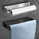 Paper Towel Holder Under Cabinet Wall Mount Stainless Steel Rack Kitchen - Silver-5