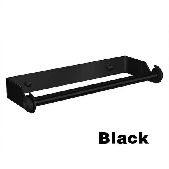 Paper Towel Holder Under Cabinet Wall Mount Stainless Steel Rack Kitchen - Silver