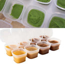 Baby Food Storage Cups with Lids and Tray, 70ml, Set of 8-12