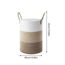 Handheld Cotton Rope Woven Storage Basket for Bedroom Bathroom Closet Durable-3