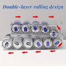 Double Tier Drinks Organiser Drawer Shelf Storage Rack Beverage Dispenser Holder-4
