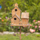 Birdhouse Garden Stakes Outdoor Yard Ornaments for Lawn and Garden Decoration - D-9