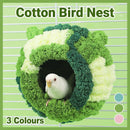 Hanging Warm Cotton Nest Hammock Cozy Bed for Parrots and Other Bird Species - Blue-2