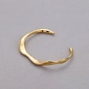 1-Piece Gold-Tone Wavy Open Cuff Bracelet-12