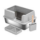 5-Piece Grey Cat Litter Box Set-2