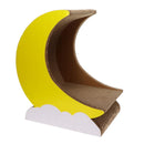 1-Piece Moon-Shaped Corrugated Cardboard Cat Scratcher-2