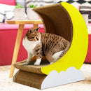 1-Piece Moon-Shaped Corrugated Cardboard Cat Scratcher-6