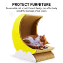 1-Piece Moon-Shaped Corrugated Cardboard Cat Scratcher-8