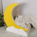 1-Piece Moon-Shaped Corrugated Cardboard Cat Scratcher-11