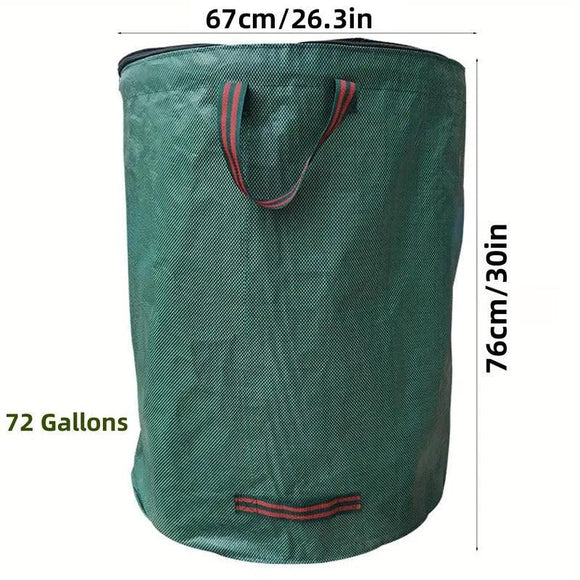 Green Garden Waste Bags with Lids 76 x 67 cm - 3 Pieces