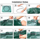 Green Garden Waste Bags with Lids 76 x 67 cm - 3 Pieces-9