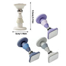 Silicone Silent Door Stopper with Suction Base and Secure Hold Catch Design - White-4