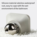 Silicone Silent Door Stopper with Suction Base and Secure Hold Catch Design - White-7