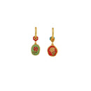 2-Piece Multicolour Floral Drop Earring Pair-2