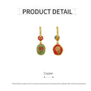 2-Piece Multicolour Floral Drop Earring Pair-3