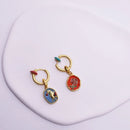 2-Piece Multicolour Floral Drop Earring Pair-11