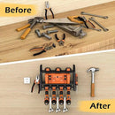 Wall Mounted Power Tool Rack Organiser, 3 Tier, Black, 1 Unit-6