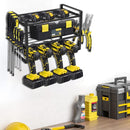 Wall Mounted Power Tool Rack Organiser, 3 Tier, Black, 1 Unit-12