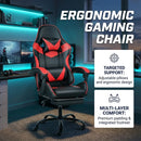 Black and Red Gaming Chair with Footrest and Lumbar Support-3
