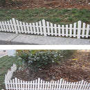 White Garden Edging Fence Panels 60 x 33 cm - 12 Pieces-4