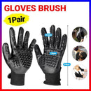 Black Pet Grooming Gloves - 1 Pair (2 Pieces)-1