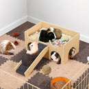 Natural-Finish Small Pet House with Ramp - 1 Piece-12