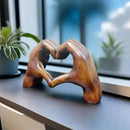 1-Piece Brown Heart-Hand Decorative Figurine, 18.5 cm-7