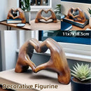 1-Piece Brown Heart-Hand Decorative Figurine, 18.5 cm-12