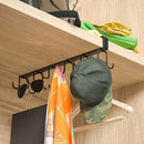 2-Piece Black Under-Shelf Cup Holder Rack Set-5