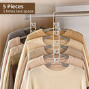Space saving Multi layer Folding Hanger Hook Closet Organizer Clothes Rack - Black-9