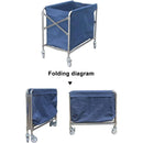 Folding Linen Trolley with Hand Push Design for Storage Room Cleaning Service-11