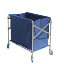 Folding Linen Trolley with Hand Push Design for Storage Room Cleaning Service-14